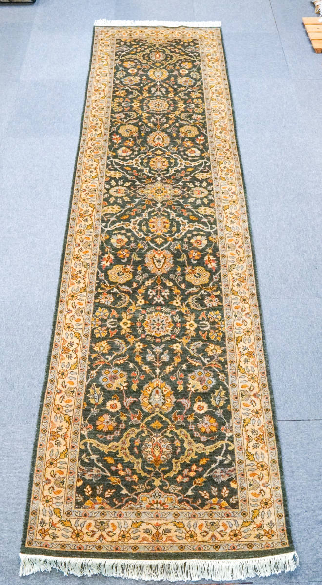 廊下敷き 最高品質 パキスタン手織り絨毯 size 305×79cm ランナー