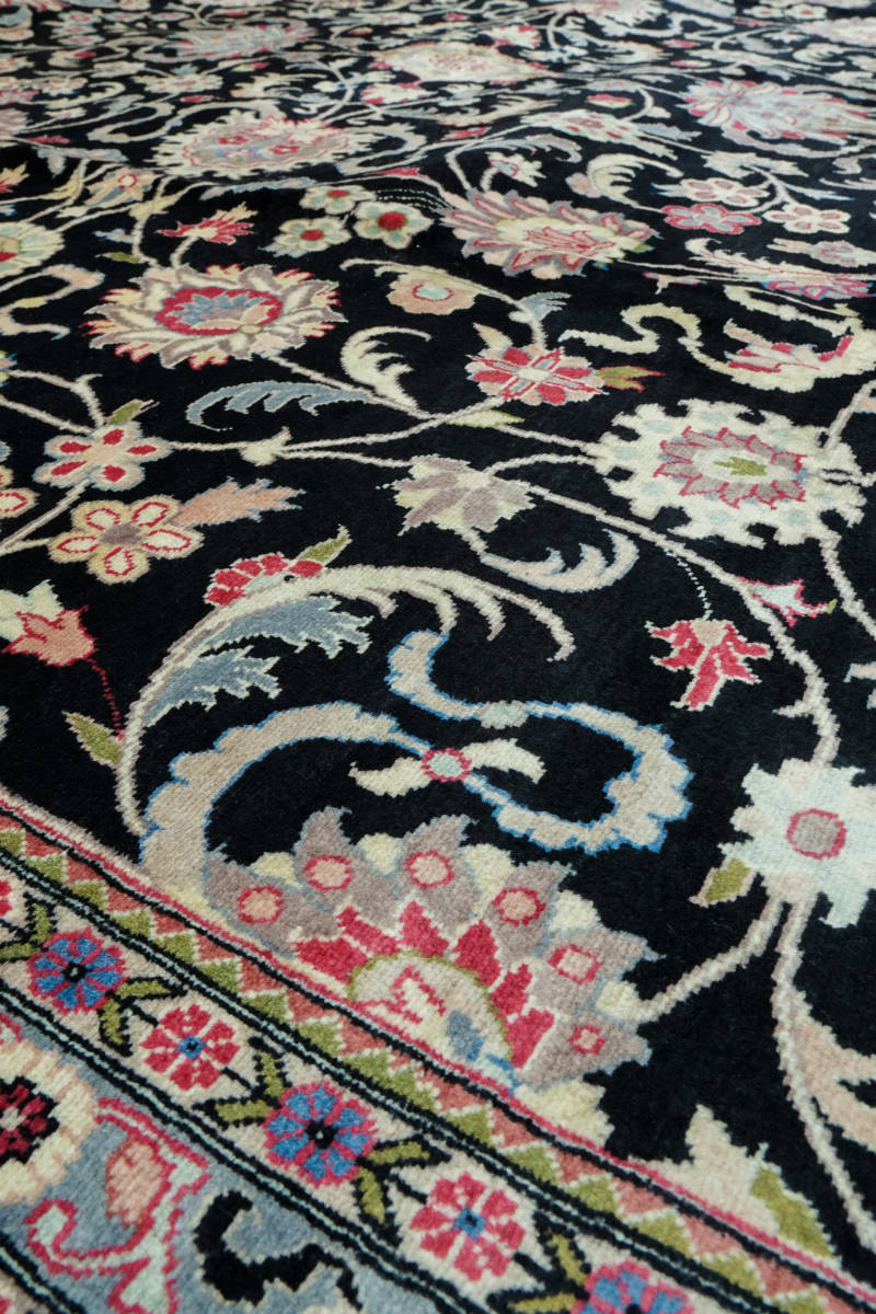 パキスタンダブルノット手織り絨毯 size:369×272cm リビングラグ_画像10