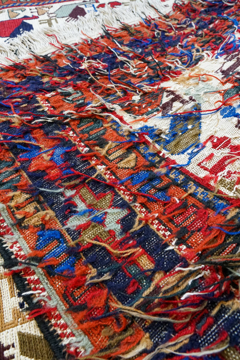 ペルシャ手織りキリム シルク size:190×104cm_画像10