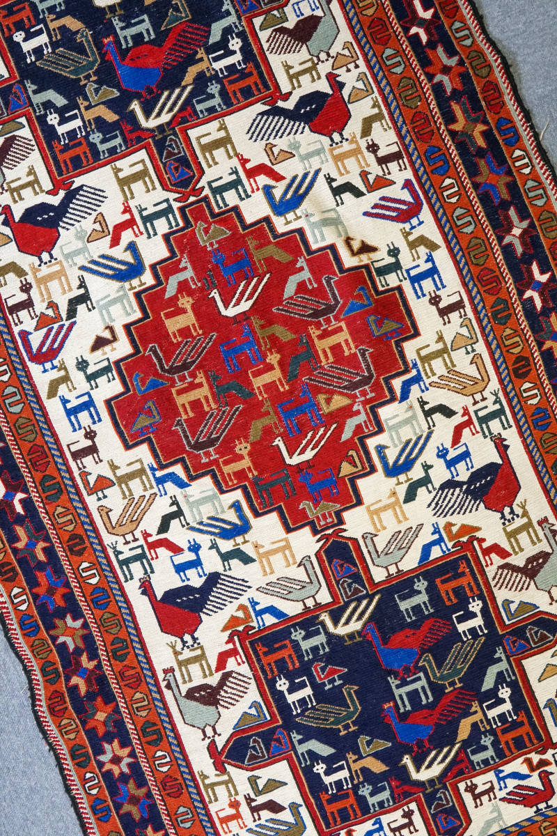 ペルシャ手織りキリム シルク size:190×104cm_画像2