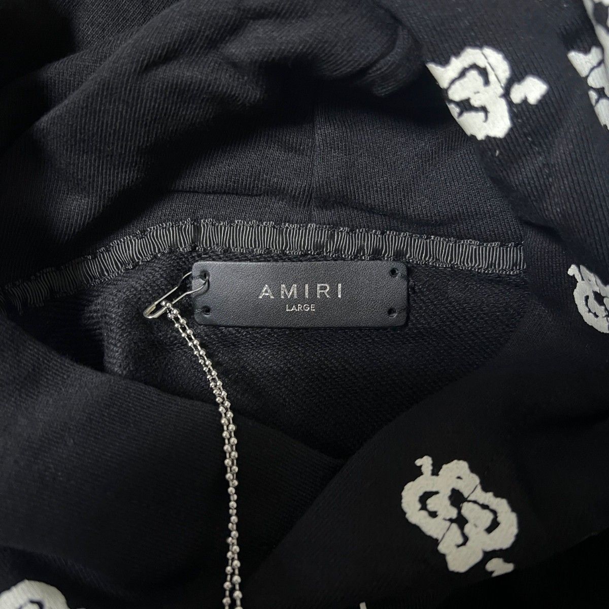 AMIRI アミリ バンダナ柄 ブリーチ プルオーバーパーカー ブラウン L