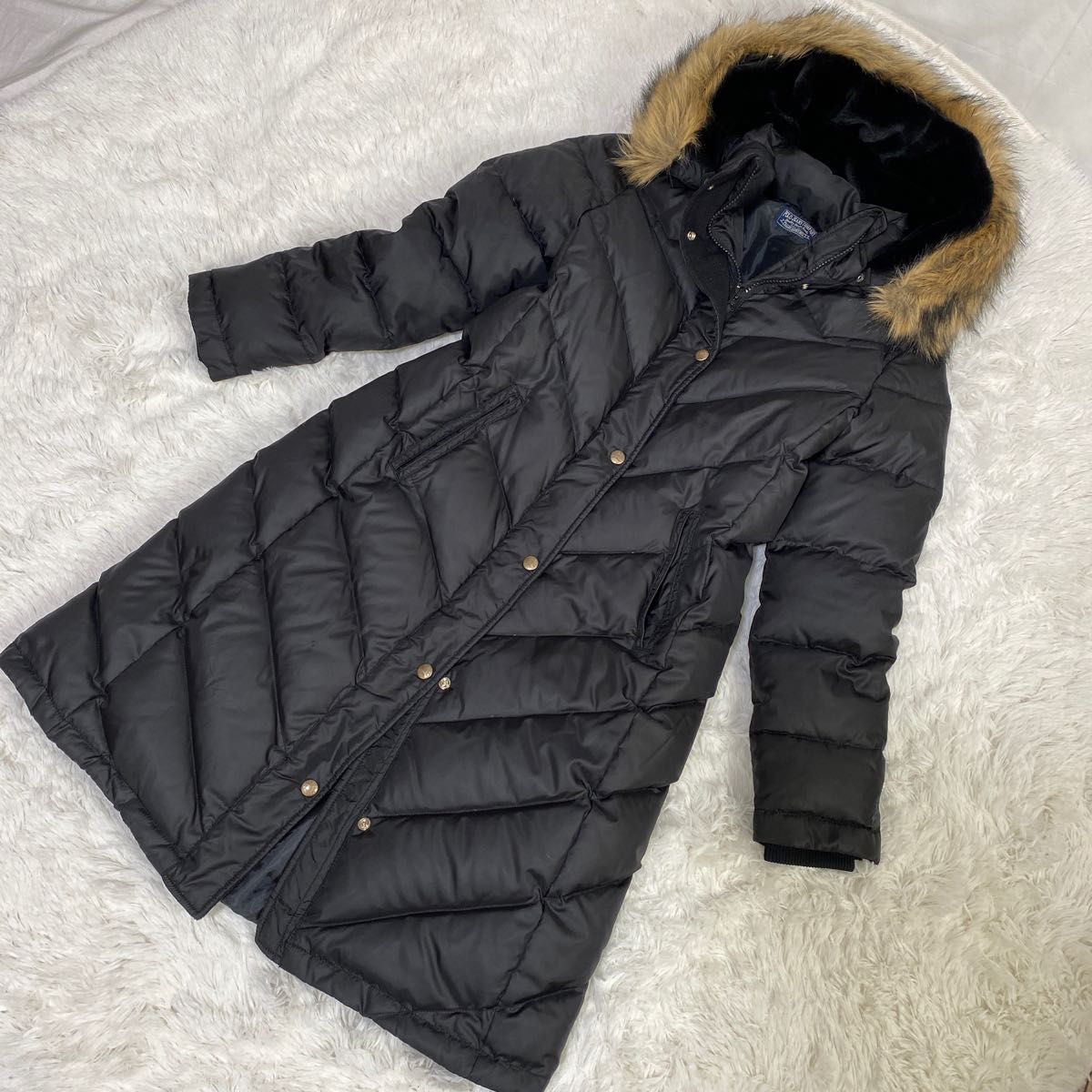 美品】Ralph Lauren ラルフローレン ロングダウンコート ブラック