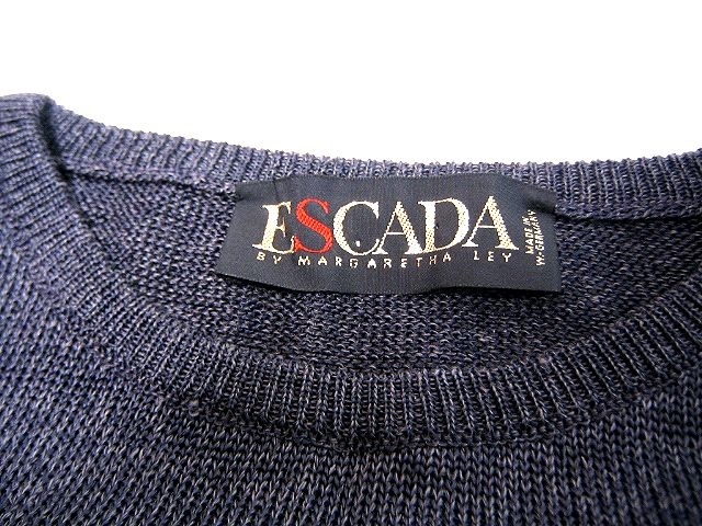 VINTAGE！ESCADA エスカーダ 刺繍デザインのニット セーター MADE IN W.-GERMANY オールド ヴィンテージ 西ドイツ製_画像5