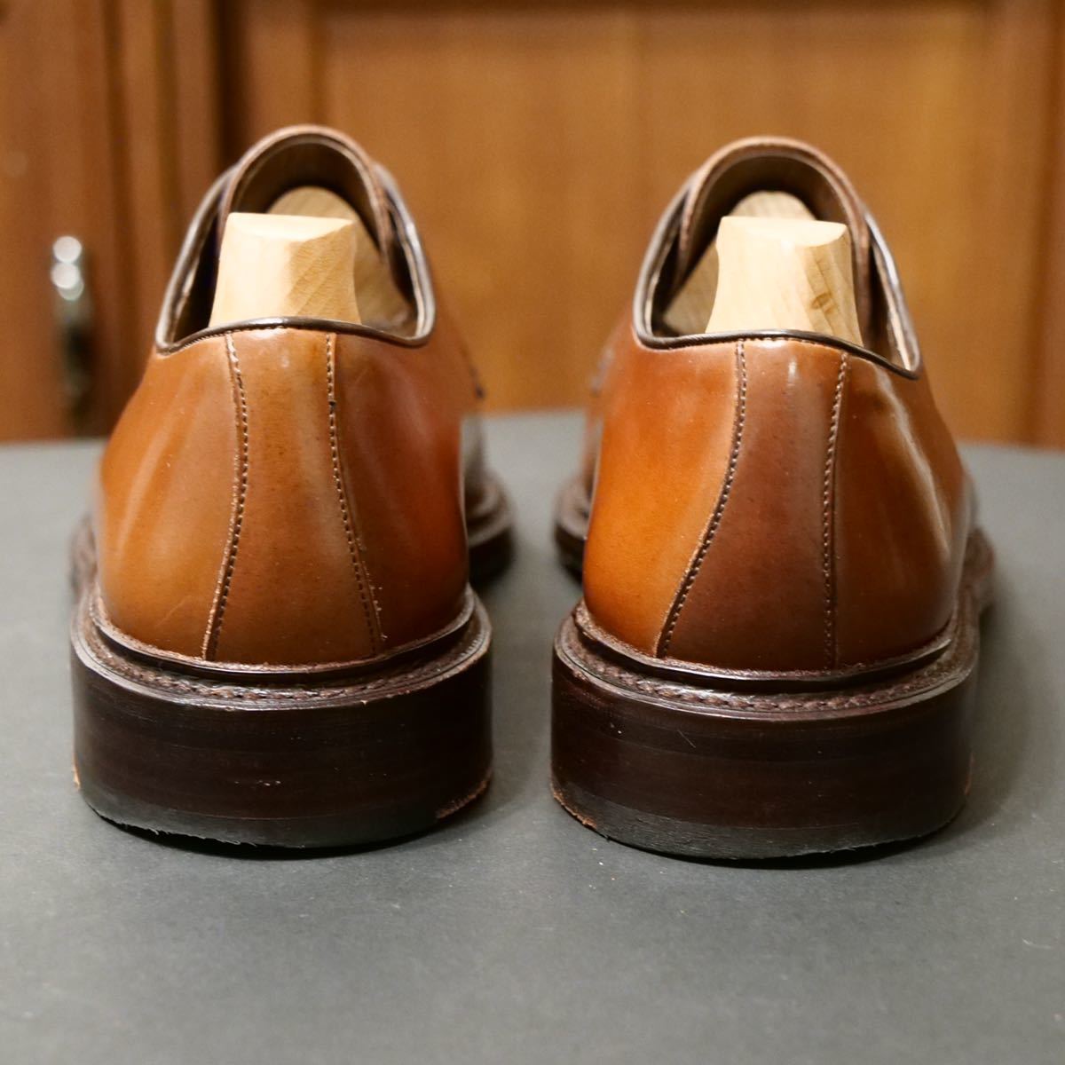 《定番品》スペイン製 CARMINA カルミナ Oscar バーボンコードバン プレーントゥダービー UK5 24.5cm相当 ビジネスシューズ 革靴_画像5