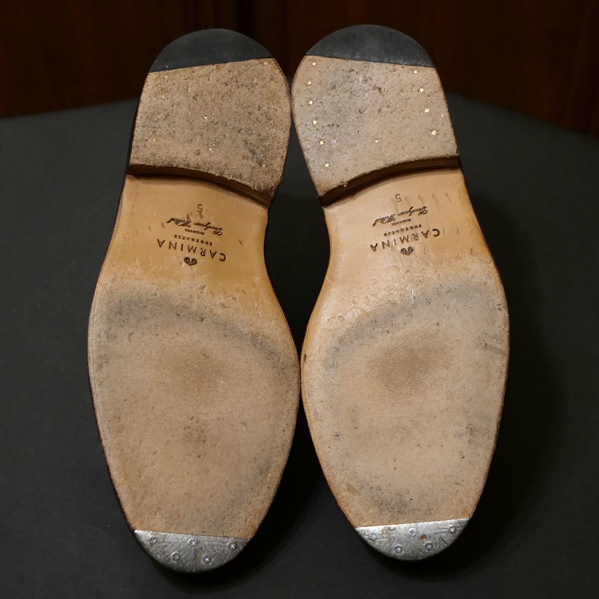 《定番品》スペイン製 CARMINA カルミナ Oscar バーボンコードバン プレーントゥダービー UK5 24.5cm相当 ビジネスシューズ 革靴_画像6