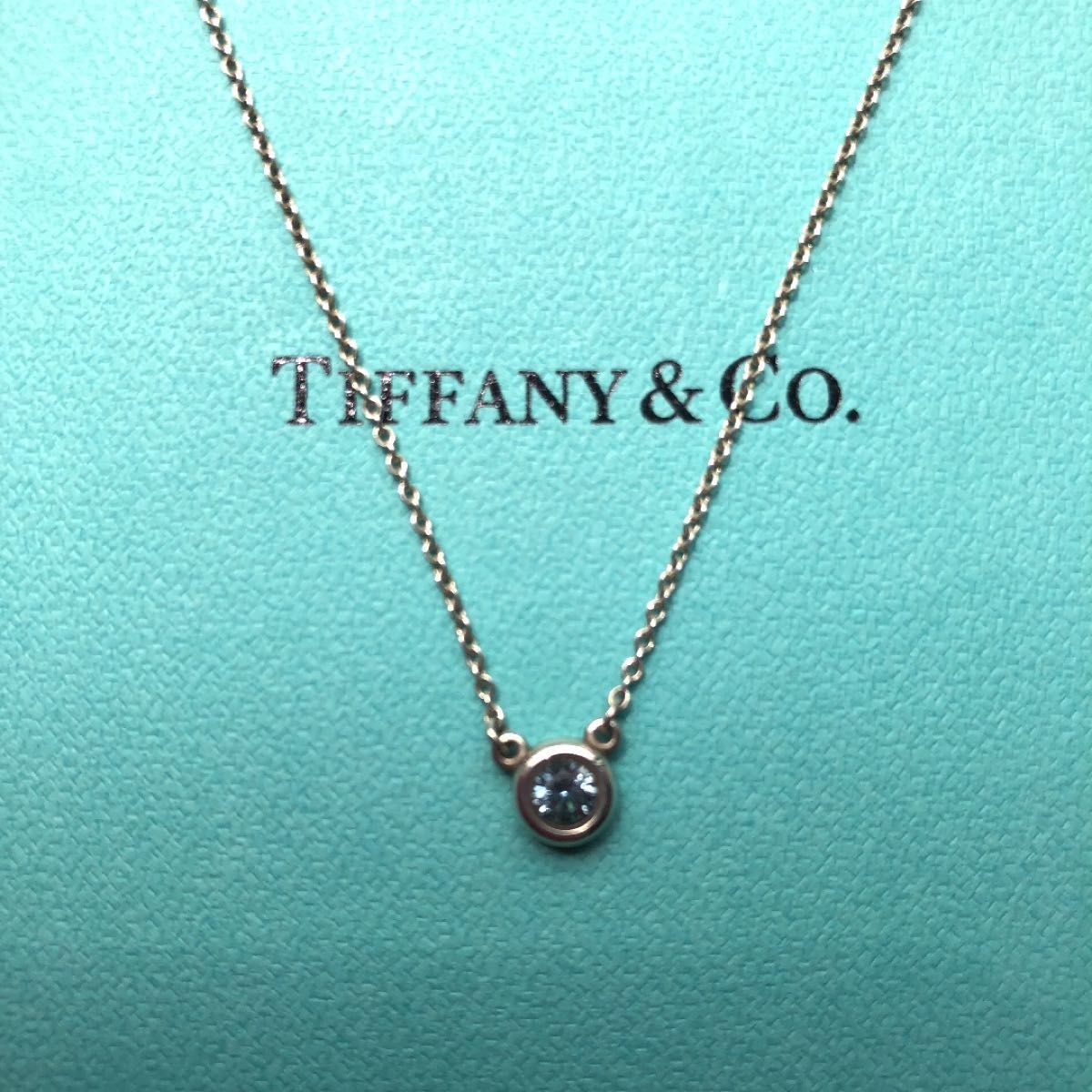 TIFFANY 【新品】カラー バイ ザ ヤード アクアマリン ペンダン