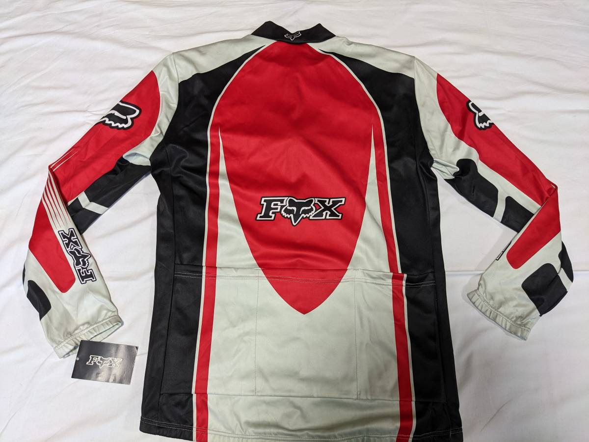 【未使用】サイクリング ジャージ マウンテン　Fox Race Jersey LS Red フォックスレースジャージ　赤　サイズL _画像2