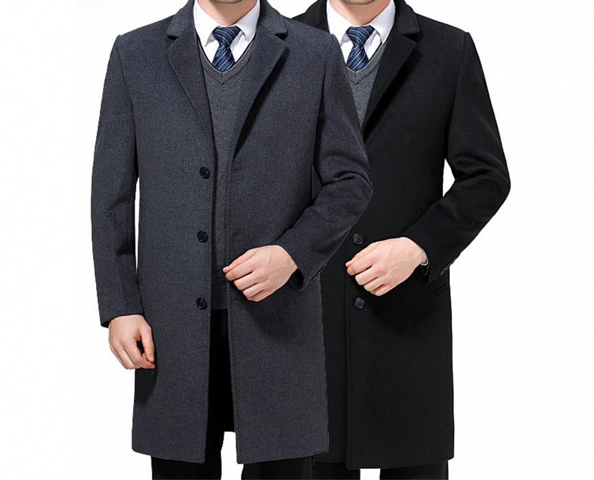 新品 メンズ コート 高級 ウール テーラードコート カシミヤ ロングコート ジャケット 柔らか ラシャー 紳士 ビジネスコート ブラック L_画像6