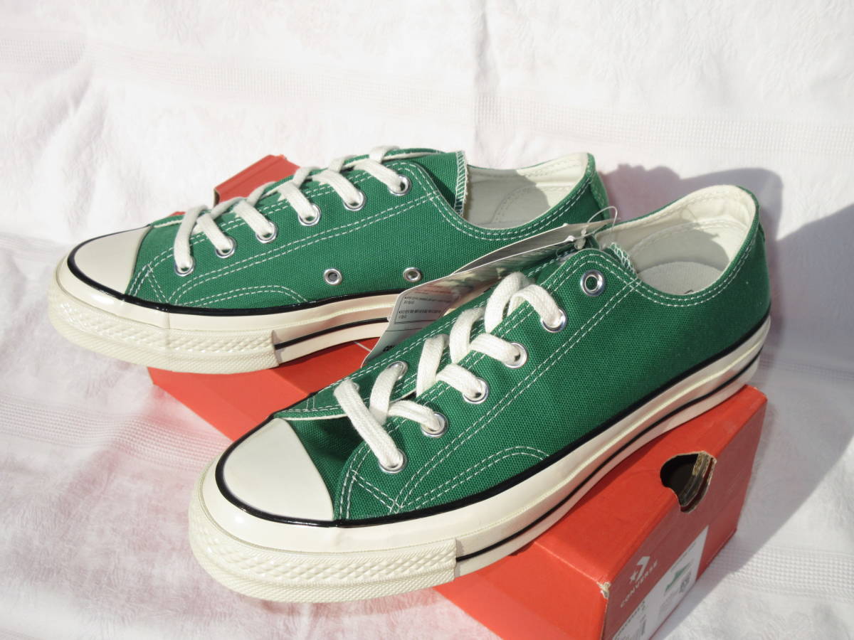 送料無料 新品 コンバース チャックテイラー CT70 復刻 三ツ星 Lo ローカット CONVERSE 25,5cm US7 グリーン GREEN  緑 韓国購入