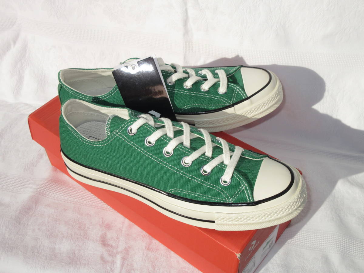 送料無料 新品 コンバース チャックテイラー CT70 復刻 三ツ星 Lo ローカット CONVERSE 25,5cm US7 グリーン GREEN  緑 韓国購入