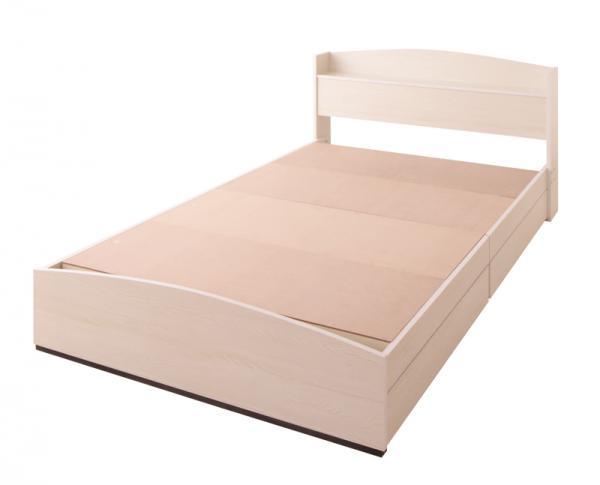 ベッド フレンチカントリーデザインのコンセント付き収納ベッド Bonheur ベッドフレームのみ セミダブル フレーム ホワイト