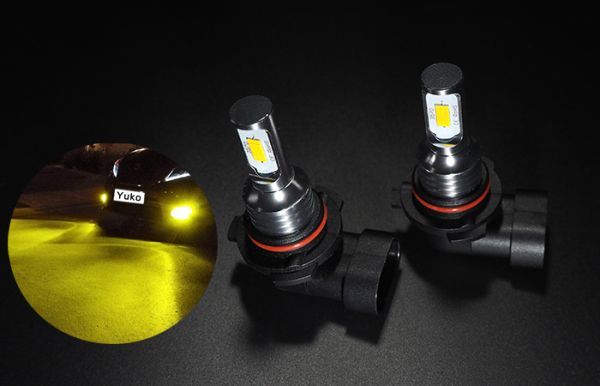 車検対応 黄金色 イエロー HB4 LED フォグランプ ANH/GGH20系 ヴェルファイア前期 2個セット黄色_画像1