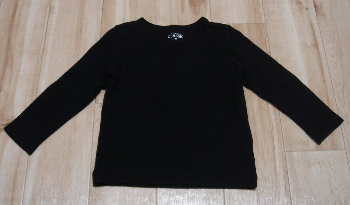 * Kids long sleeve T shirt black cut and sewn ELFINDOLL CLASSIC west pine shop * size 95 man and woman use black * USED *