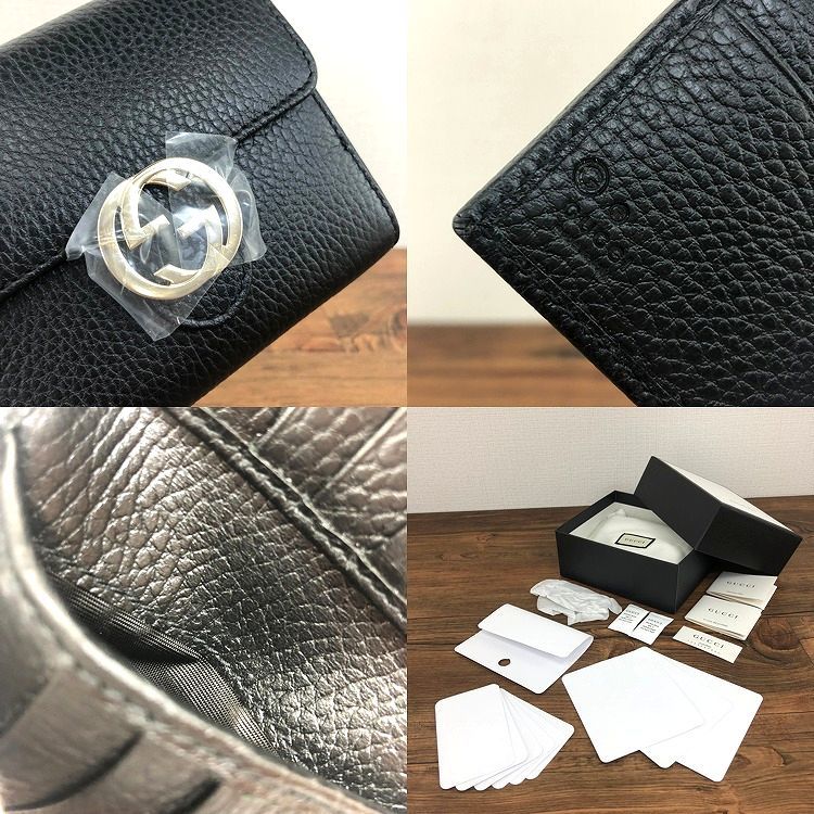 ☆送料無料☆ 未使用品 GUCCI Wホックウォレット 615525 インターロッキング 箱付き 372_画像10