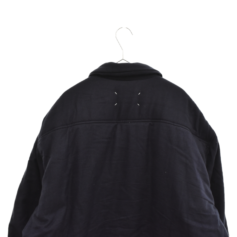 メゾンマルジェラ 21AW オーバーサイズ パデッドシャツジャケット ネイビー S51DL0378 S54192_画像4