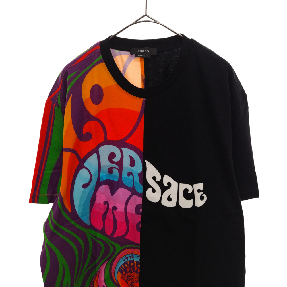 ヴェルサーチ メデューサ ミュージックプリント 半袖Tシャツ カットソー ブラック_画像3