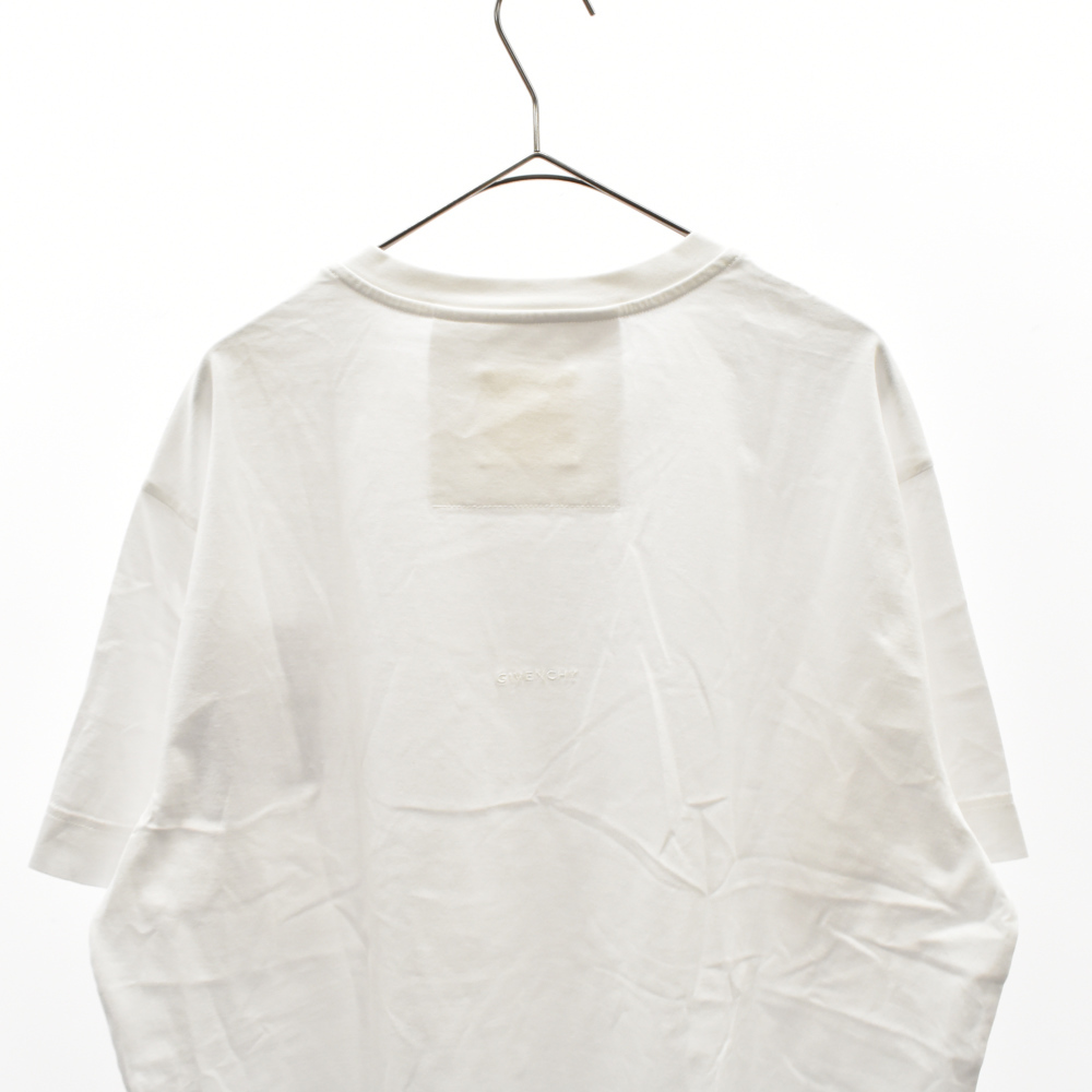 ジバンシィ 22SS 4G ロゴ刺繍 半袖Tシャツ ショートスリーブカットソー BM714R3Y6B ホワイト_画像4