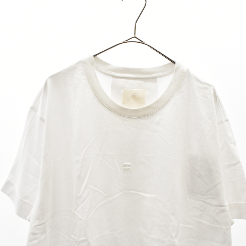 ジバンシィ 22SS 4G ロゴ刺繍 半袖Tシャツ ショートスリーブカットソー BM714R3Y6B ホワイト_画像3