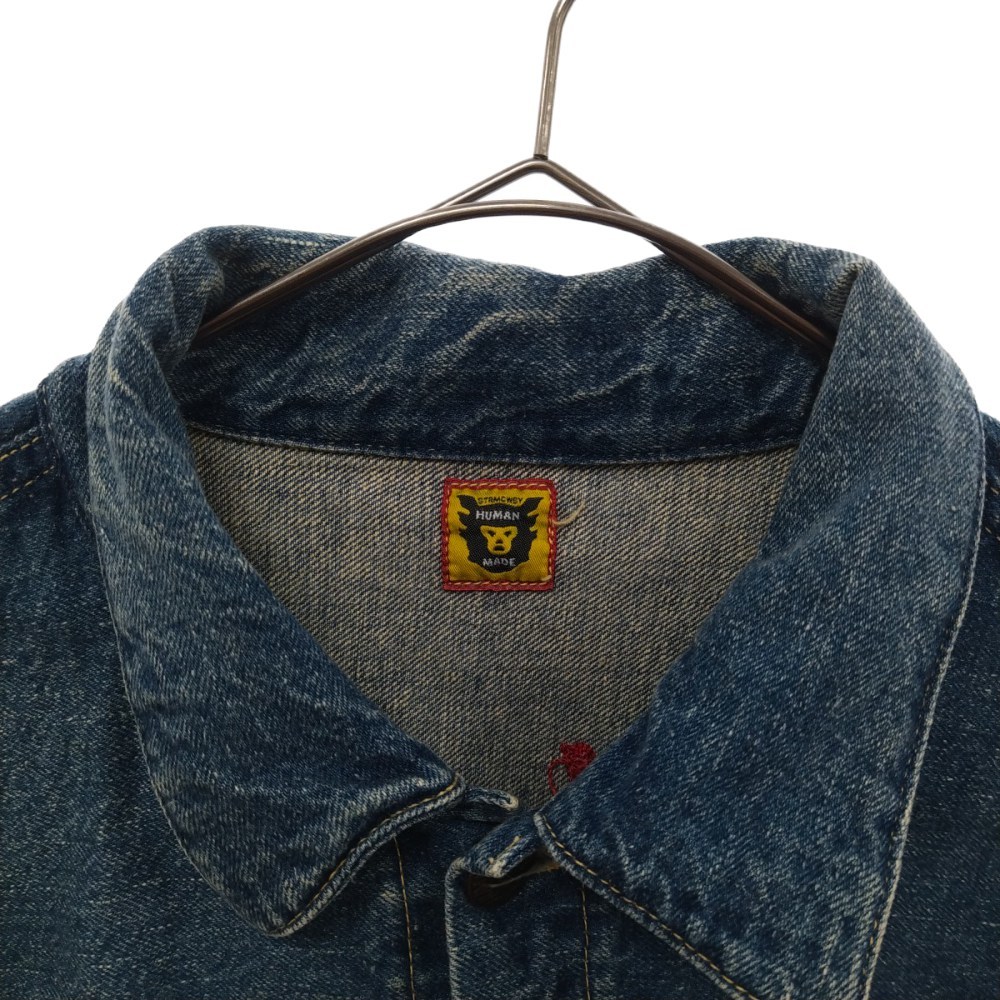 ヒューマンメイド 1stTYPE DRY ALLS DENIM バッグ刺繍デニムジャケット