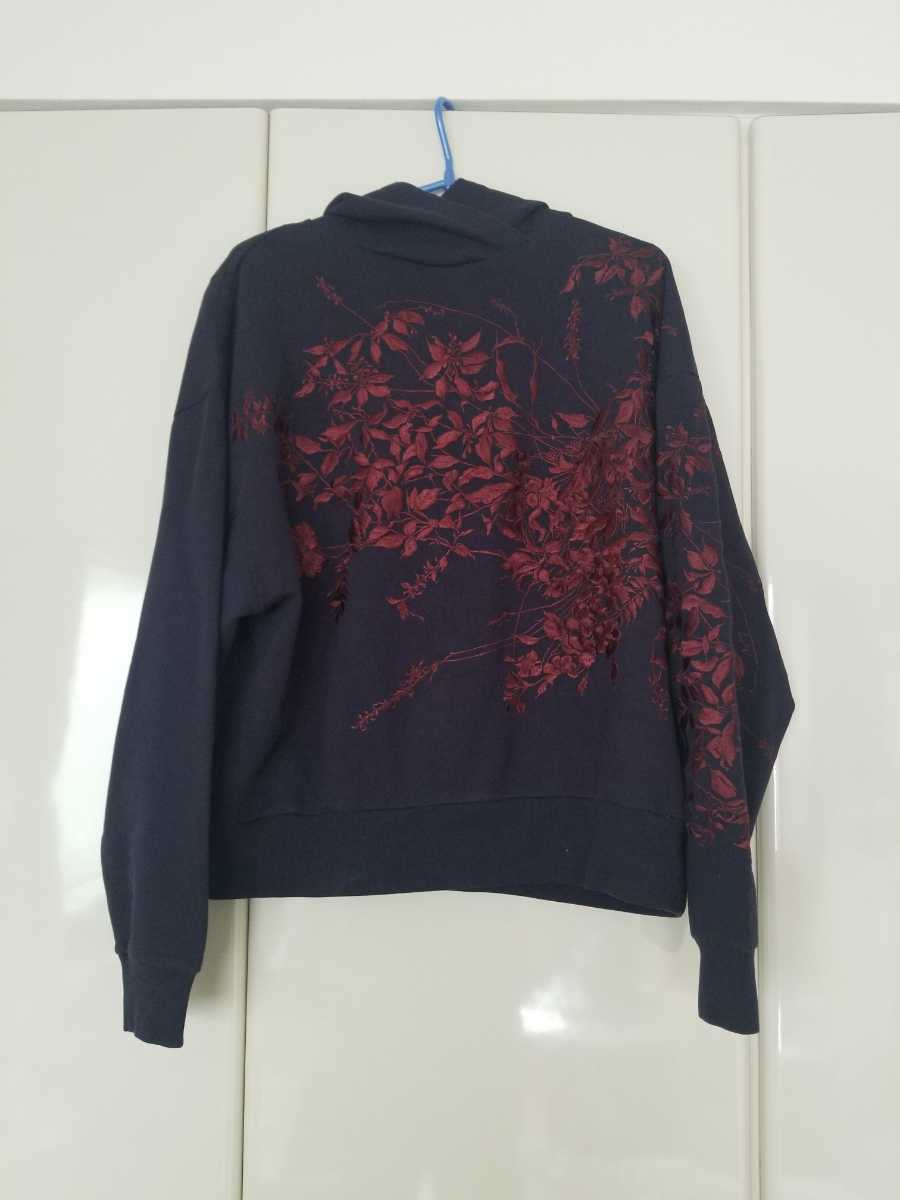 Dries Van Noten 刺繍 パーカー ネイビー-