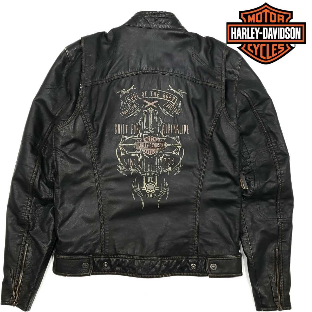 HARLEY DAVIDSON◇シングルライダースジャケット