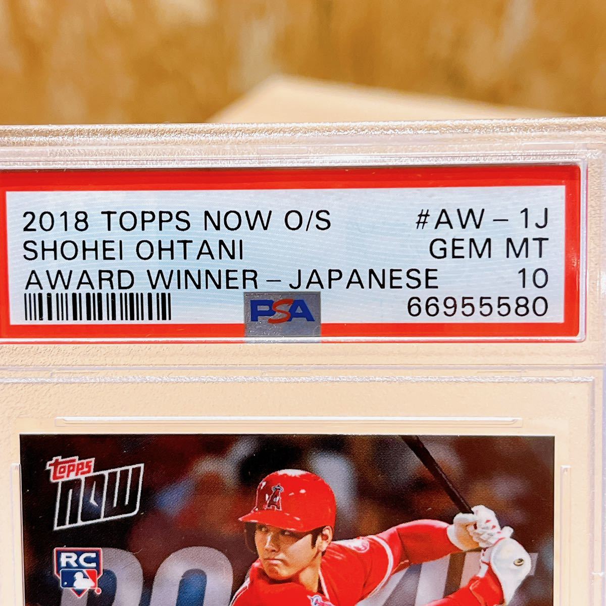 2021セール PSA10 大谷翔平 2018 TOPPS NOW 新人賞 新人王 受賞記念
