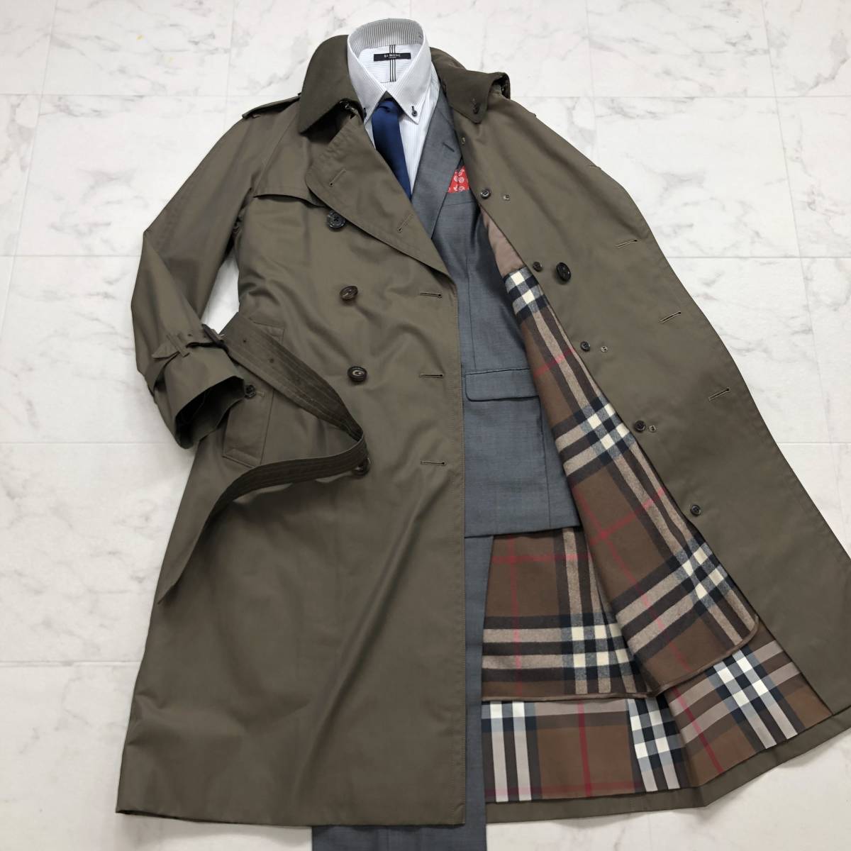 新品同様:ライナーカシミヤ混バーバリーロンドン