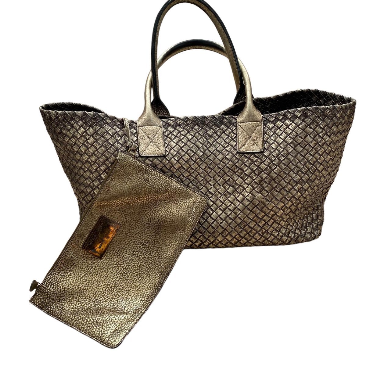 BOTTEGAVENETA ボッテガヴェネタ イントレチャート カバMM ゴールド系