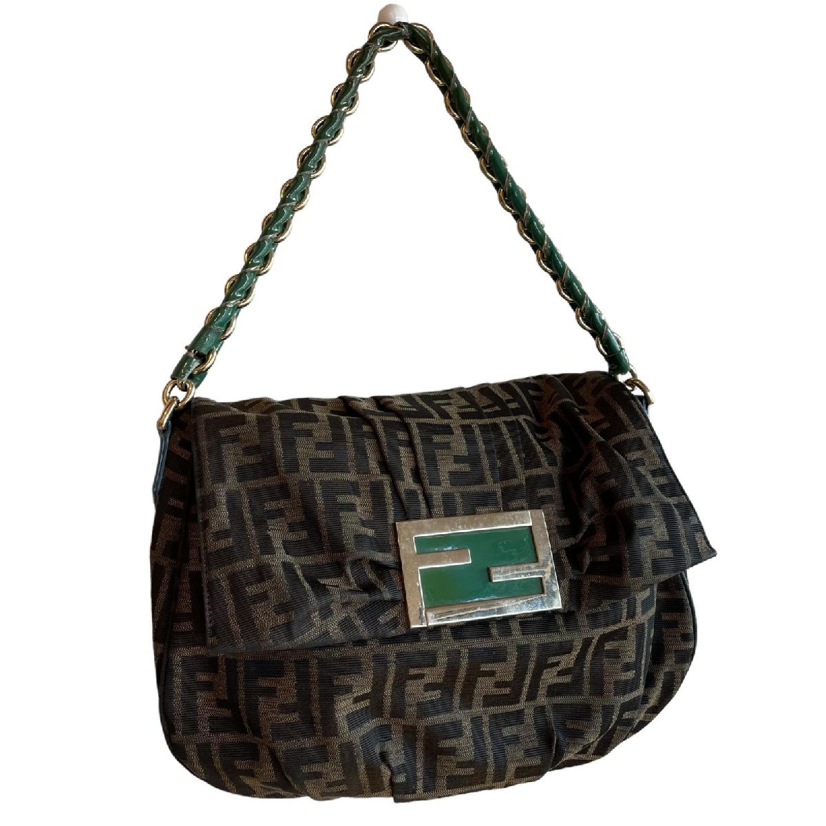 FENDI フェンディ ミア ズッカ FF柄 チェーン ショルダーバッグ