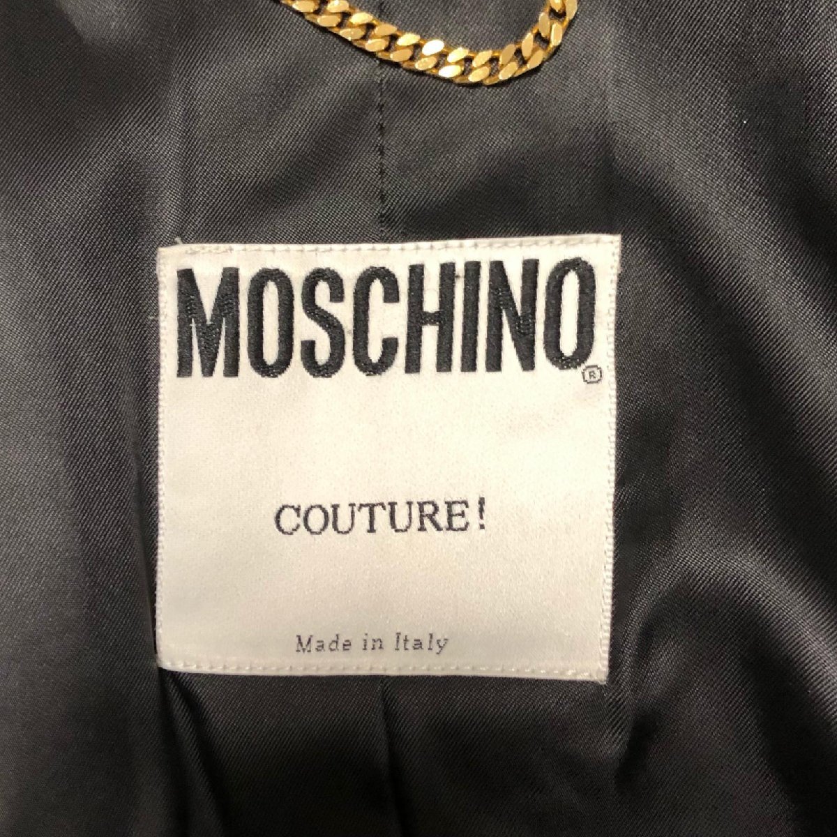 MOSCHINO COUTURE モスキーノ コート コットン×シルク ブラック