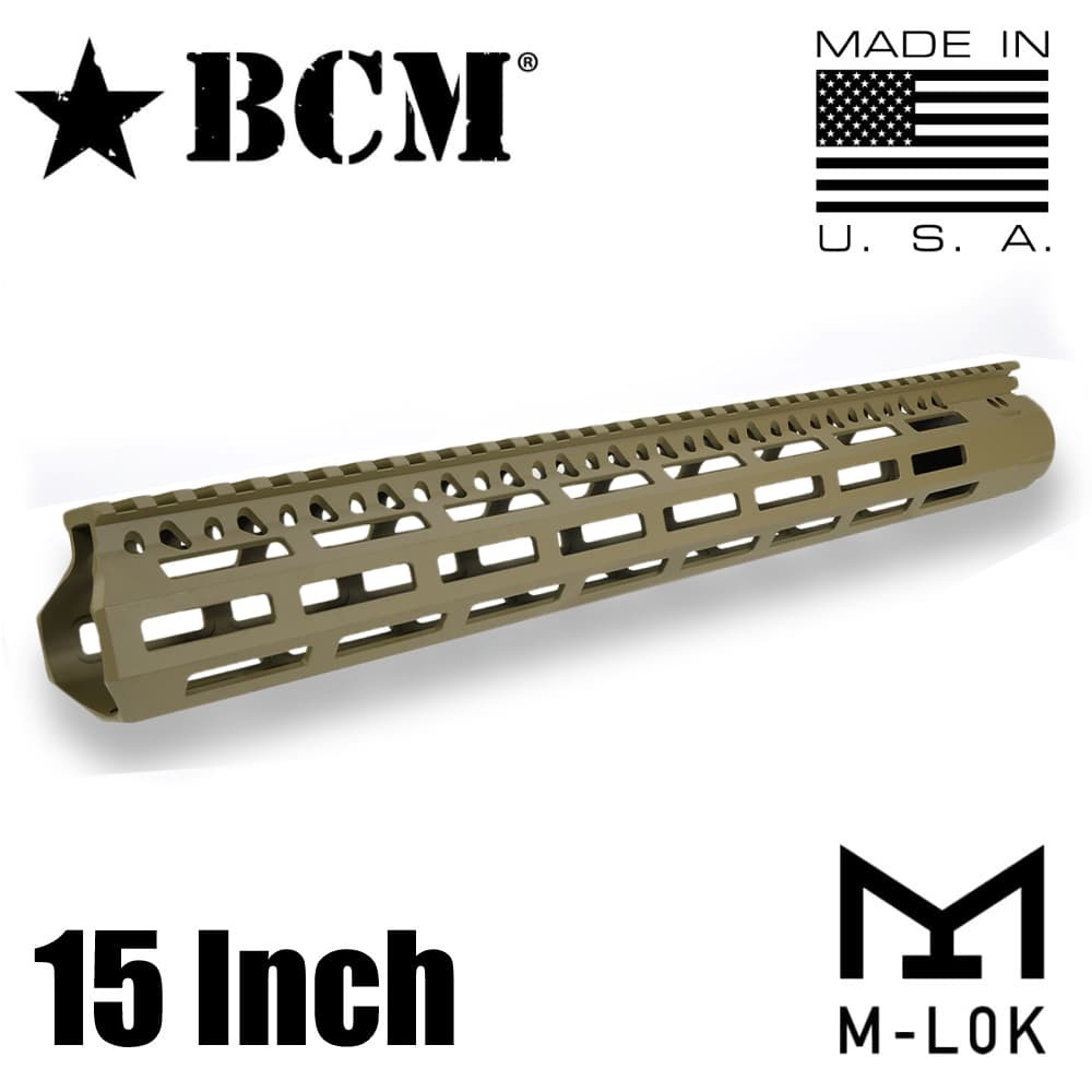 BCM ハンドガード MCMR M-LOK アルミ合金製 M4/AR15用 [ フラットダークアース / 15インチ ] 米国製