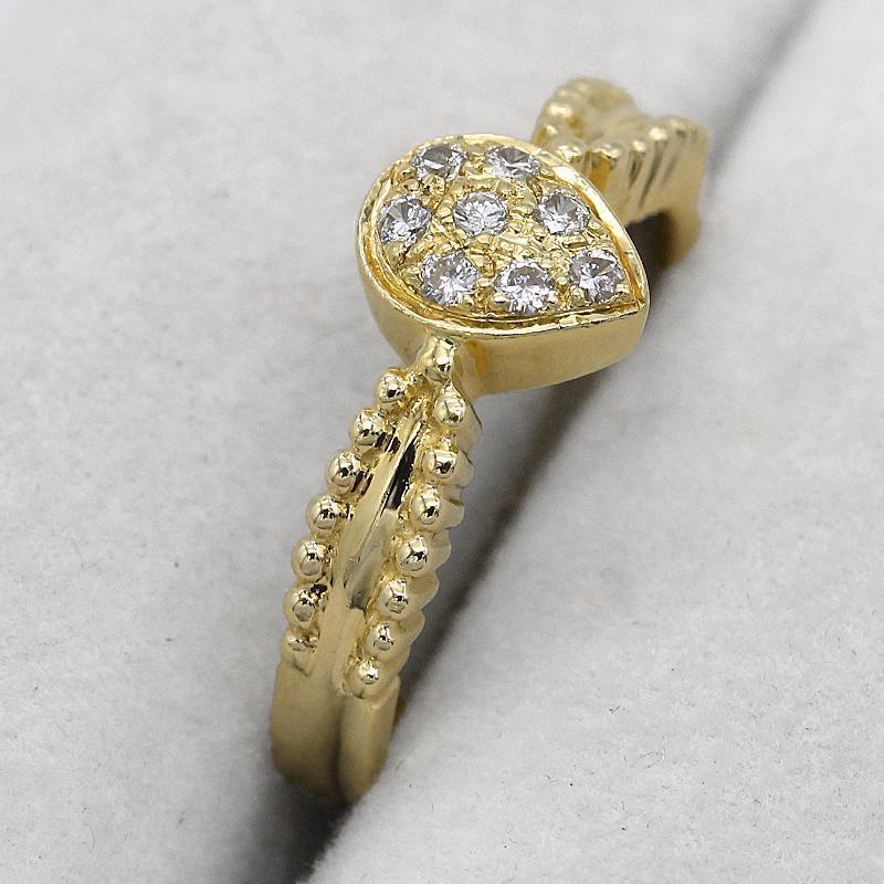訳あり 新品、未使用 美品 ダイヤモンド ゴールド デザイン リング 18K