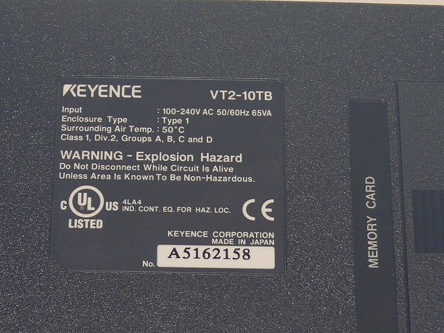KEYENCE■タッチパネル 10型 カラー VT2-10TB VT2 10インチ VGA W640×H480ドット モニター 画面 PLC シーケンサ キーエンス ① 4