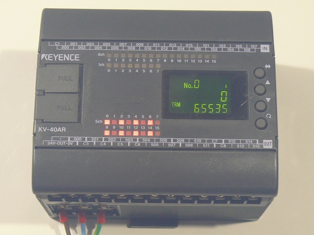 KEYENCE 小型 PLC KV-40AR CPUユニット 液晶表示 AC電源 入力24点 出力