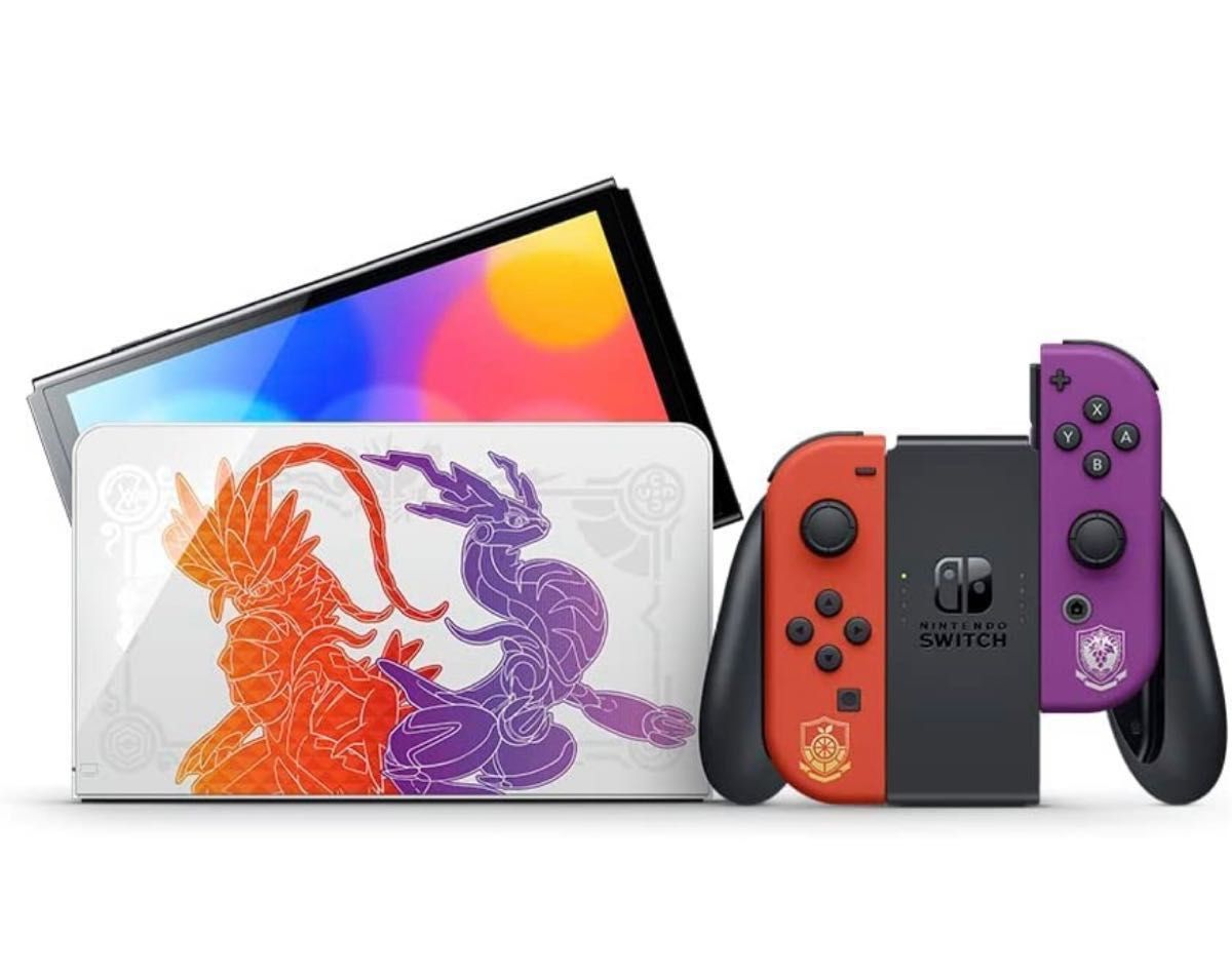 安価 NintendoSwitch有機ELモデルスカーレット バイオレット