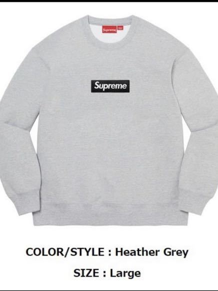 超人気新品 Lサイズ ボックス / Grey Heather / Crewneck Logo Box