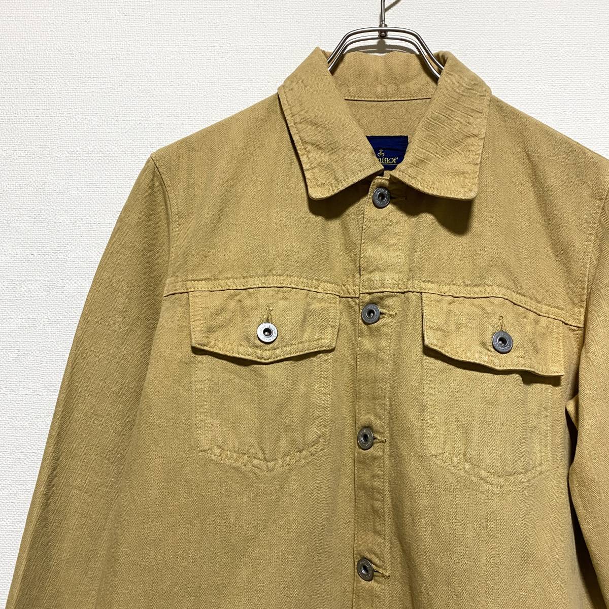 Le minor Le Minor thin jacket beige made in Japan 38 size cotton ×linen[SE20]