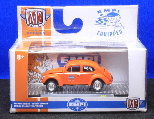 1/64 M2マシーン 1956 VW Beetle Deluxe USA Model EMPI ビートル（オレンジ）_画像1