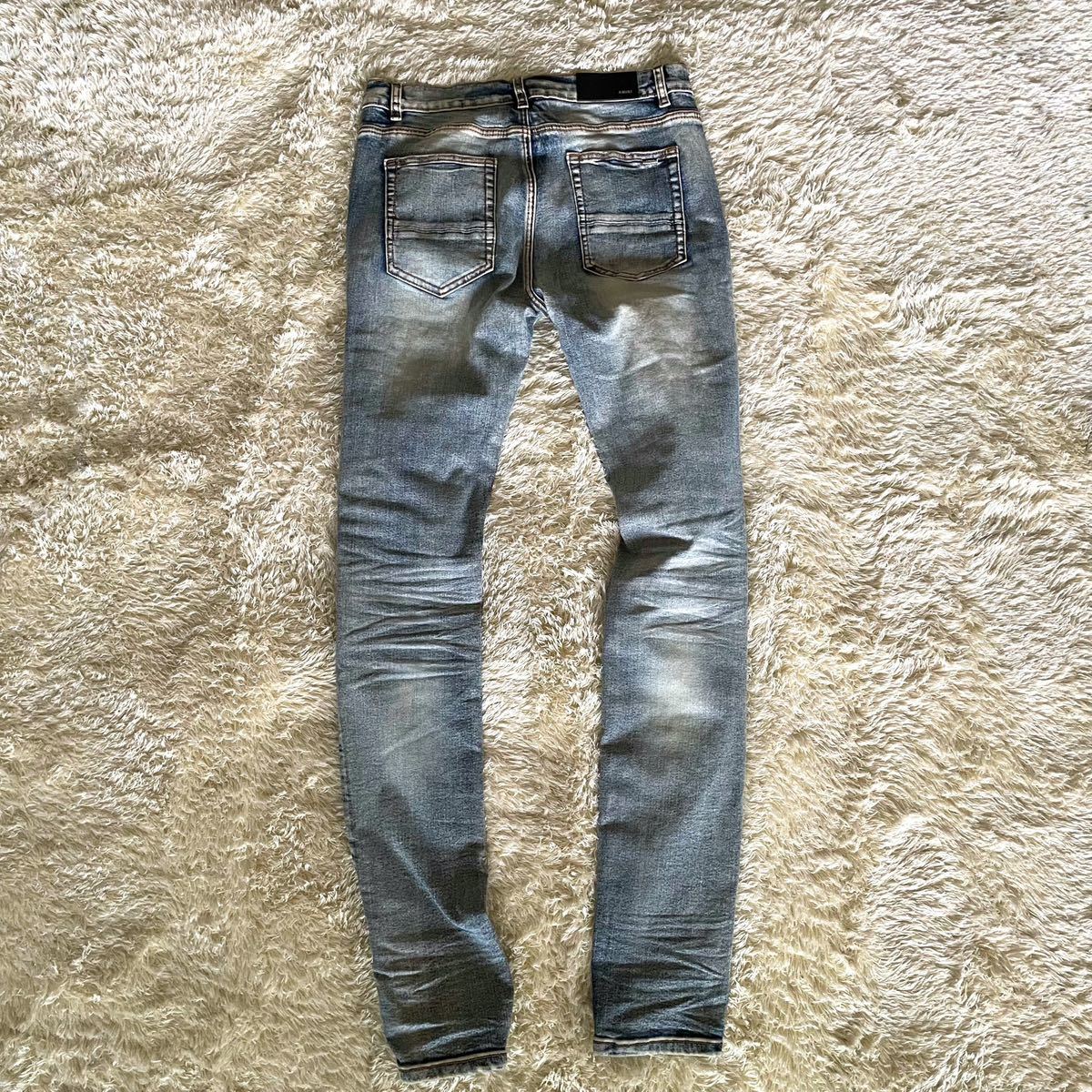 Amiri アミリ クラッシュスキニーデニム ダメージ加工 32 ブルー