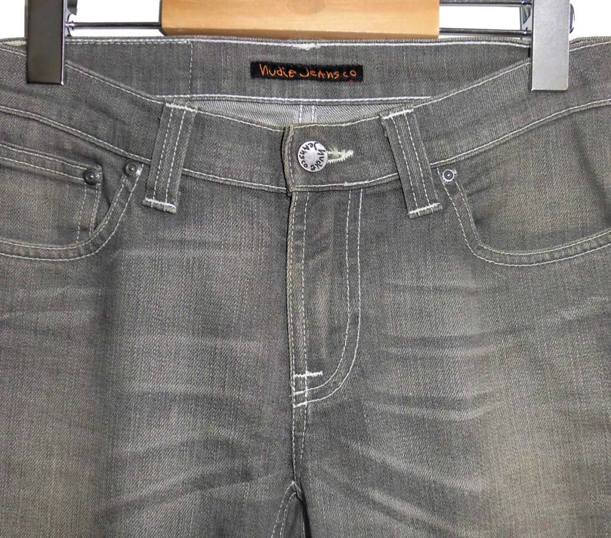 ⑧Nudie Jeans ... джинсы   SLIM KIM  тонкий ...  стрейч  ...  Denim   брюки   W27 ECRU GREY