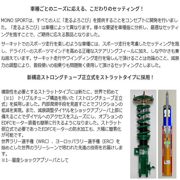 TEIN テイン 車高調 MONO SPORT (モノスポーツ) ロードスター ND5RC (AT車)(FR 2015.06-2021.12) (GSMD0-71SS3)_画像4