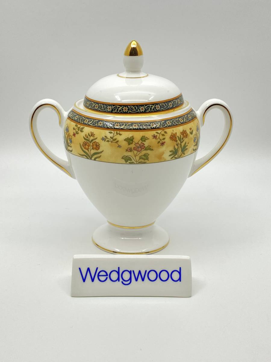 WEDGWOOD ウェッジウッド INDIA Stand Lid Sugar Pot インディア スタンドリッドシュガーポット *L133_画像1