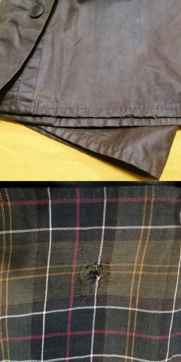 2000s〈c38〉Barbour burghley バブアー 3クラウン バーレー バーレイ ステンカラーコート オリーブ