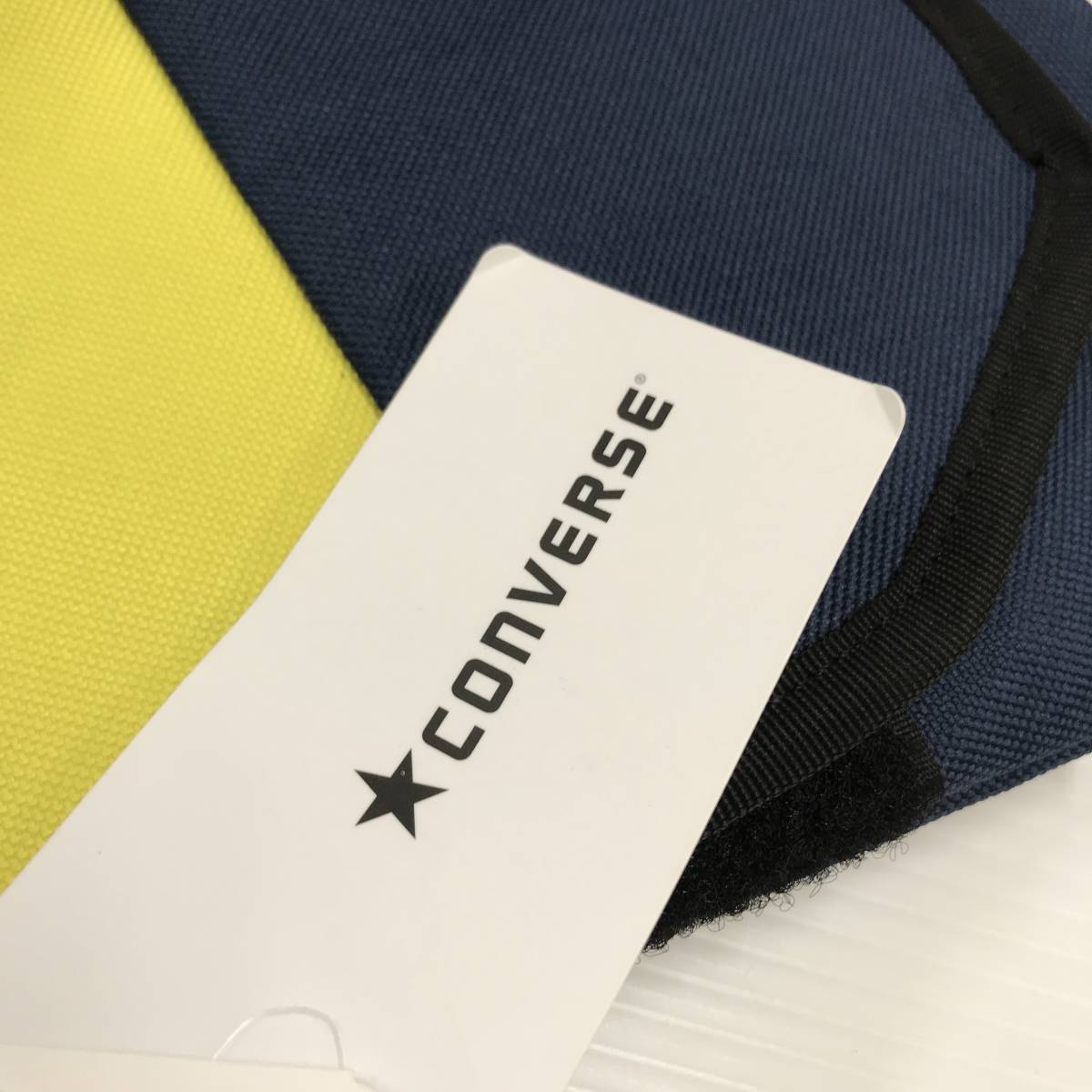  unused CONVERSE navy messenger bag men's lady's casual Logo tag yellow green shoulder new standard Converse 