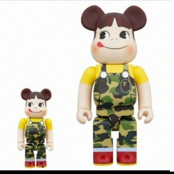 BE＠RBRICK BAPE × ペコちゃん 100% & 400% グリーン ベアブリック メディコムトイ MEDICOM｜PayPayフリマ