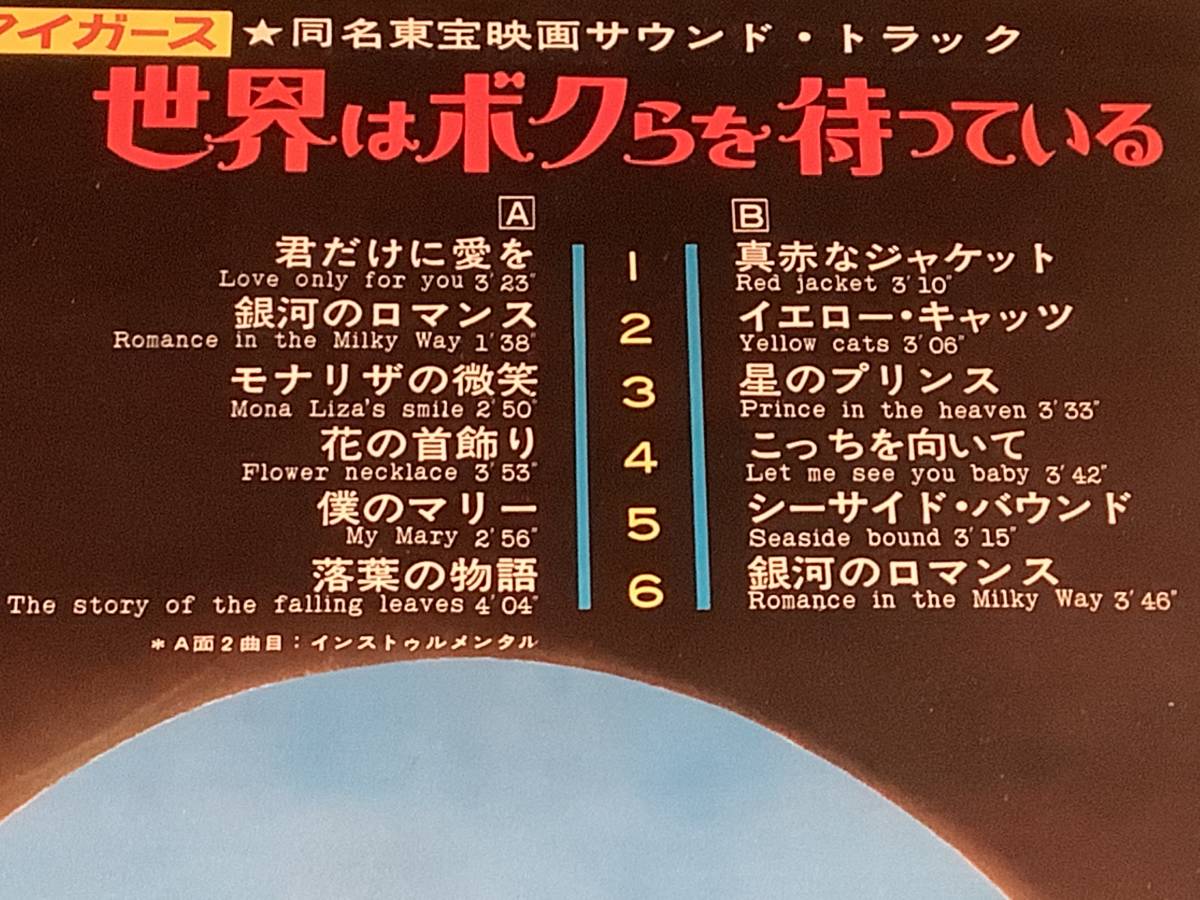 LP●タイガース／世界はボクらを待っている※8頁カラー入り●帯付良好品！_画像7