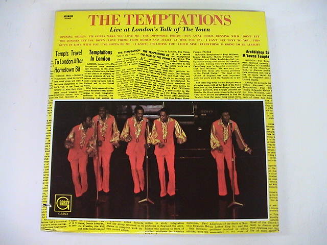 LP/The Temptations/Live At London's Talk Of The Town /Gordy/GS953/US/1970_画像1