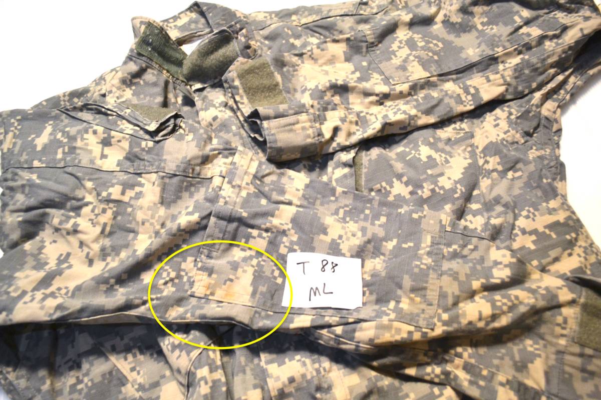実物 米軍放出品 ACU 陸軍 米陸軍 US ARMY デジタル迷彩 コンバットジャケット 上着 M/L 戦闘服 BDU A レンジャー c_画像2