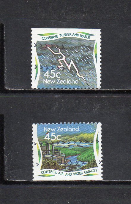 17B158 New Zealand 1995 year environment guarantee all stamp . single one-side 2 kind used 