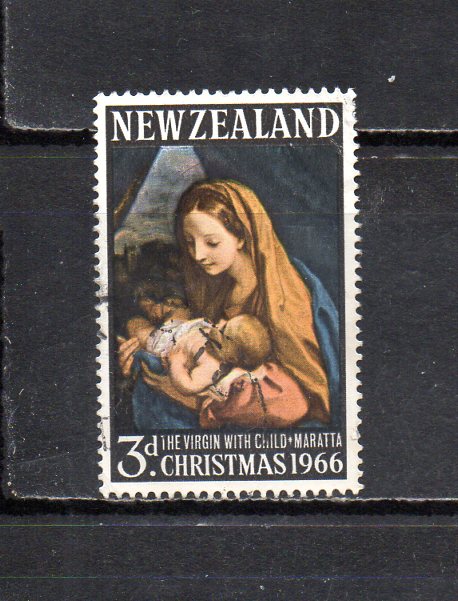 17B080 New Zealand 1966 year Christmas used 